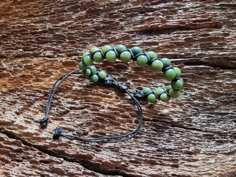Nefritový dvouřadý shamballa náramek pánský