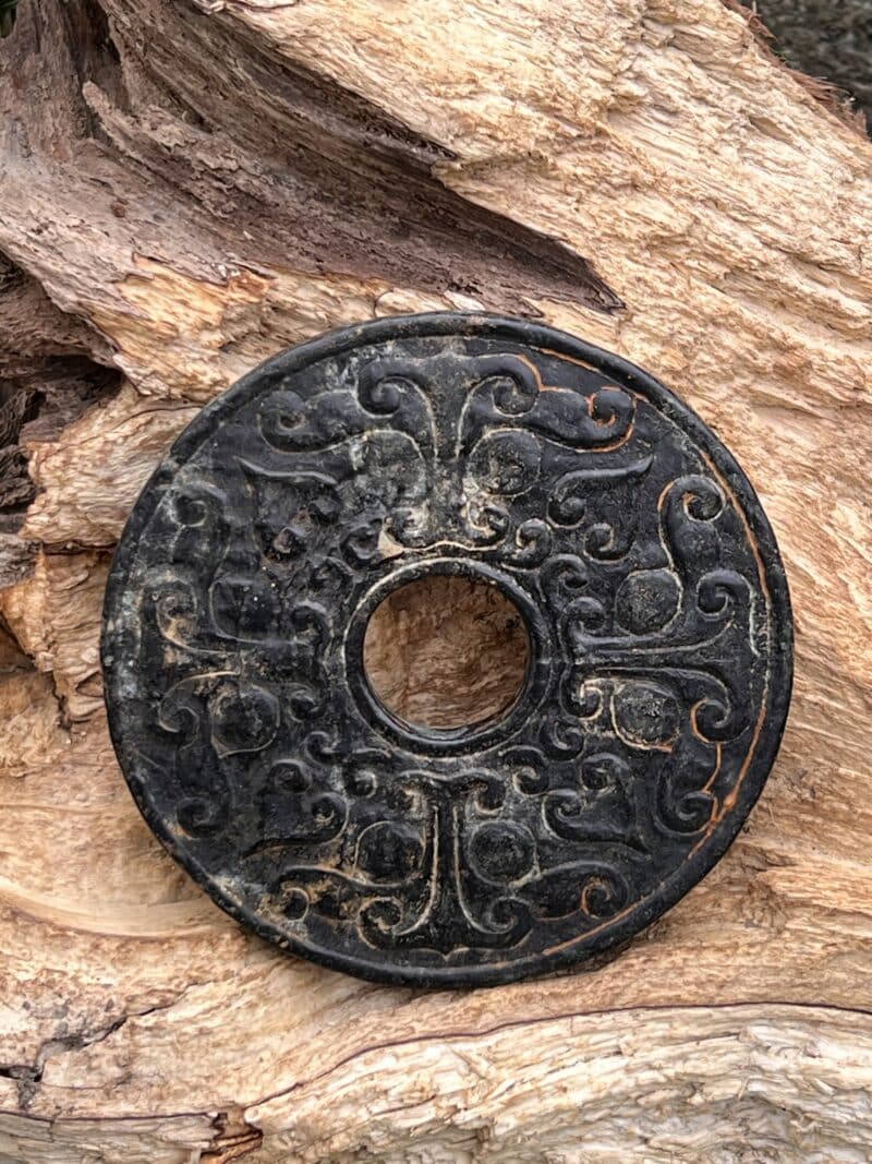 Nefritový disk Bi s Draky, průměr 12 cm
