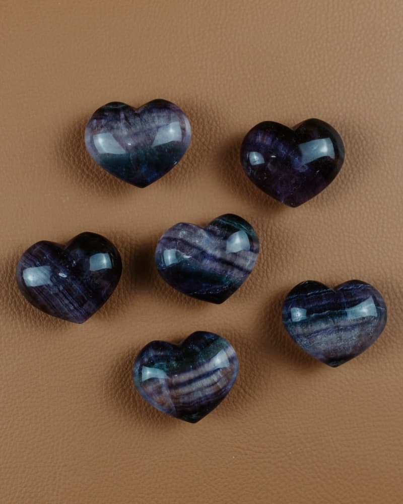 22 Fluorit srdce hmatka