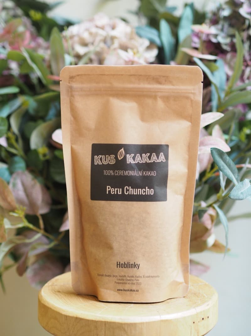 3 Ceremonialní kakao Kus Kakaa Peru Chuncho hoblinky