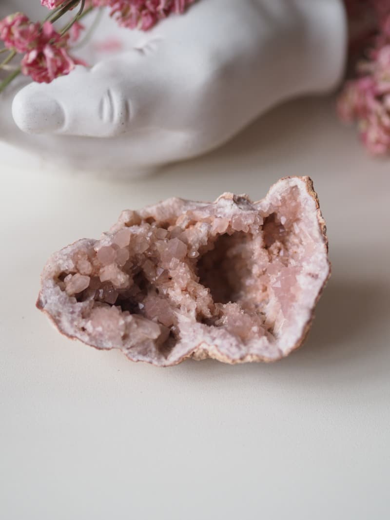 40 Ruzovy Ametyst druza geoda