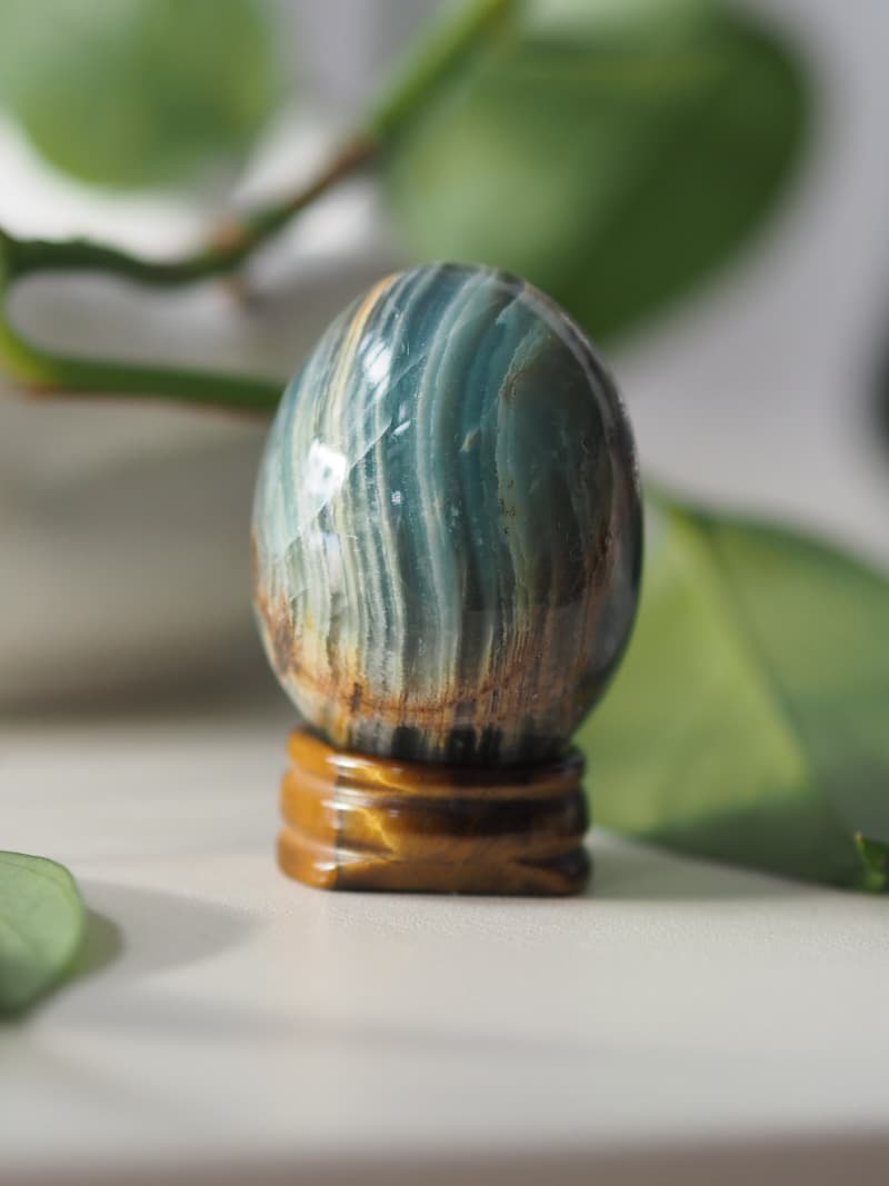 10 Modrý Kalcit vajicko