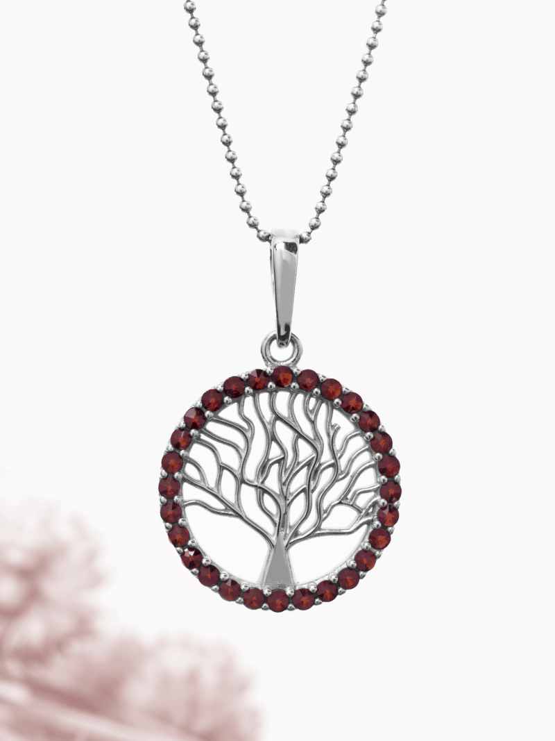 Granát přívěsek Strom života 3,55 g