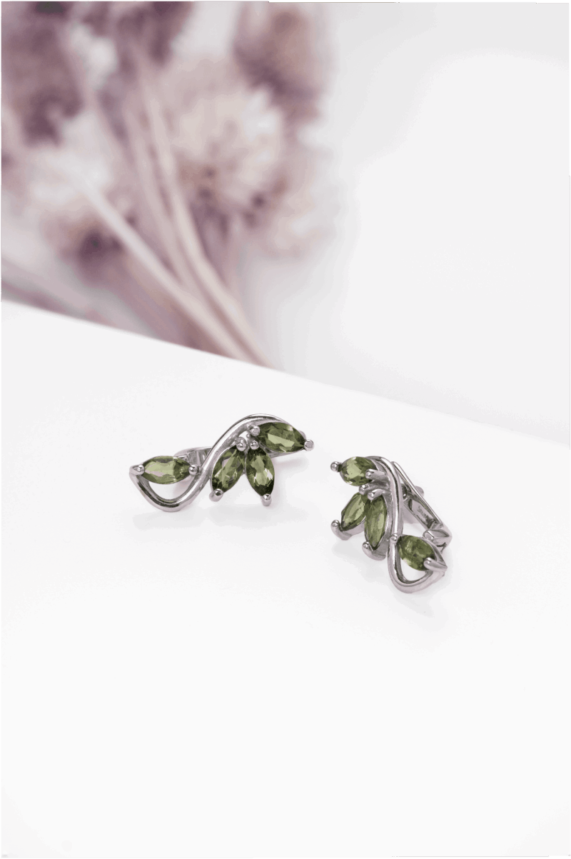 Vltavín náušnice 3,35 g