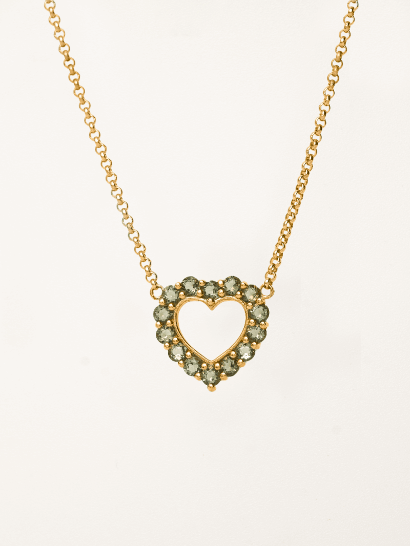 Vltavín náhrdelník se zlatem, 5,58g