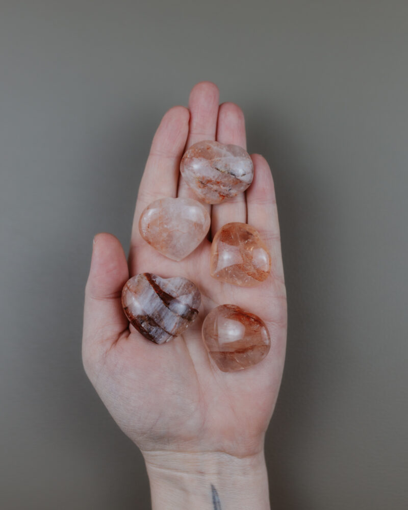 Křišťál s Hematitem, srdce cca 15 g