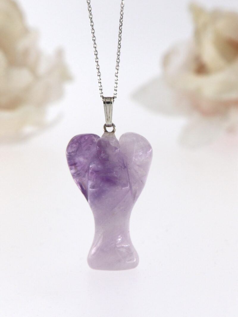 Ametystový anděl přívěsek, cca 3,5 cm