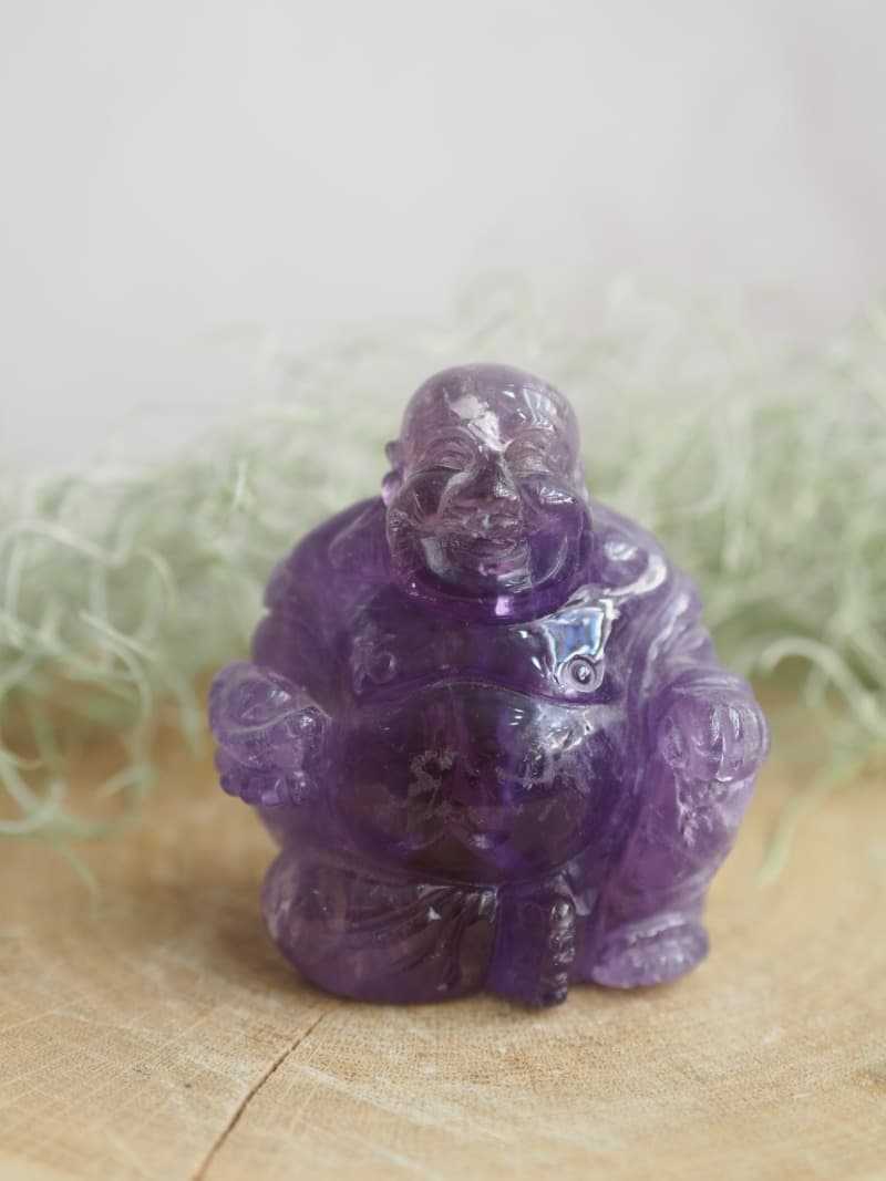 21 Buddha Ametyst soska z kamene